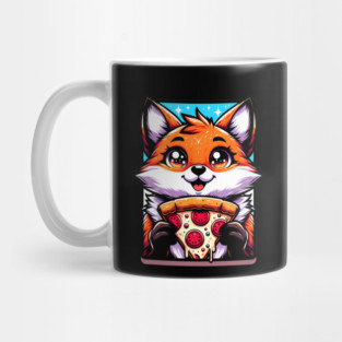 Funny Fox with Pizza Mug