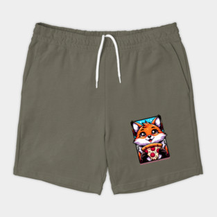 Funny Fox with Pizza Shorts