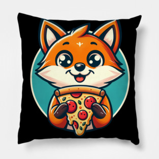Cute Fox with Pizza Pillow
