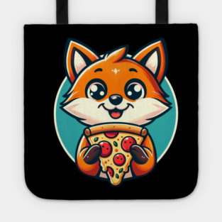Cute Fox with Pizza Tote