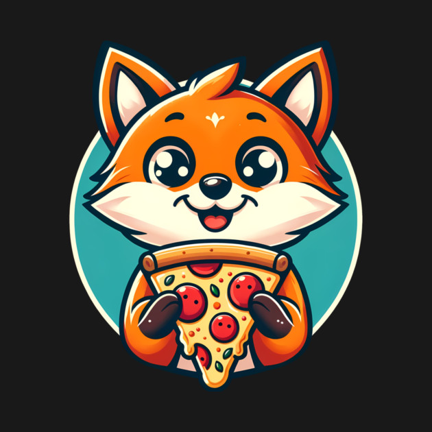 Cute Fox with Pizza by logiamerch