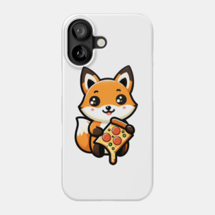 Funny Fox with Pizza Phone Case
