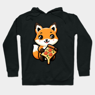Funny Fox with Pizza Hoodie