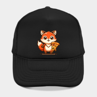Funny Fox with Pizza Hat