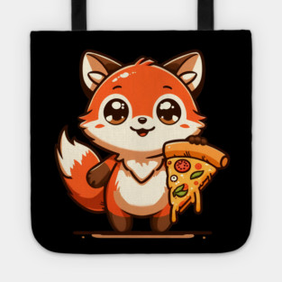 Funny Fox with Pizza Tote