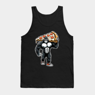 Gorilla with Pizza, Workout Tank Top