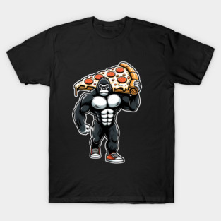 Gorilla with Pizza, Workout T-Shirt