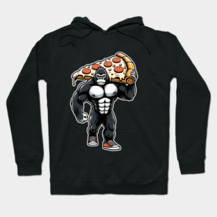 Gorilla with Pizza, Workout Hoodie