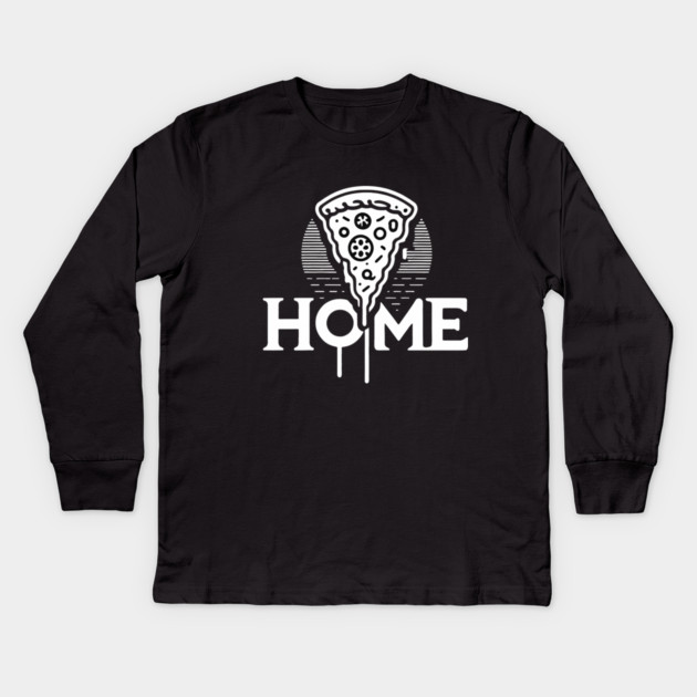 Funny Pizza Lover, Funny Home Pizza Kids Long Sleeve T-Shirt by logiamerch