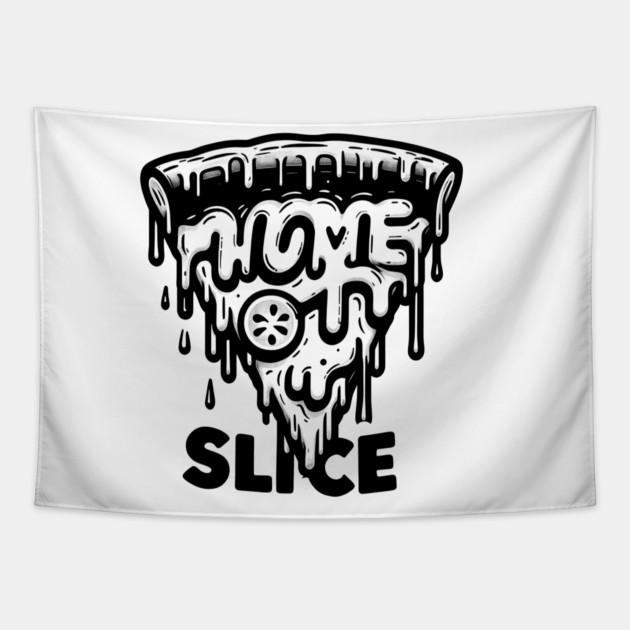 Pizza Slice Tapestry by logiamerch