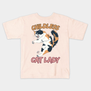 Childless Cat Lady Calico Kids T-Shirt