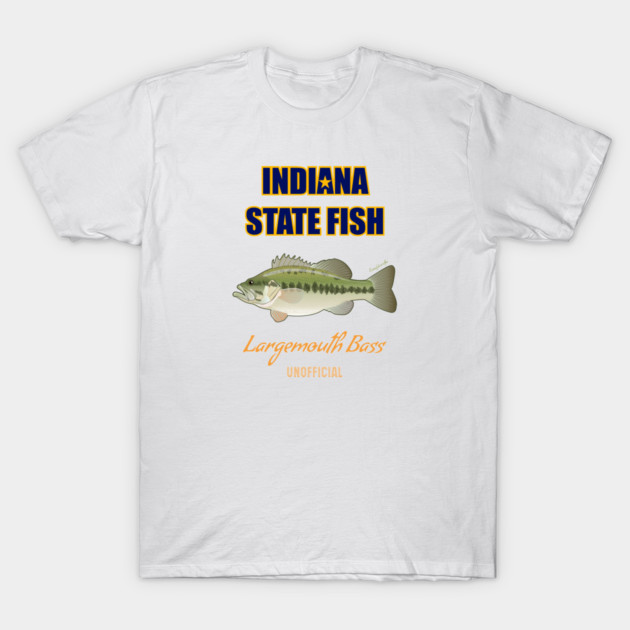 Indiana Unofficial State Fish - Largemouth Bass T-Shirt by Reefhorse