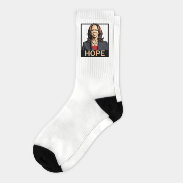 Kamala Harris, Hope Poster Socks by UrbanLifeApparel