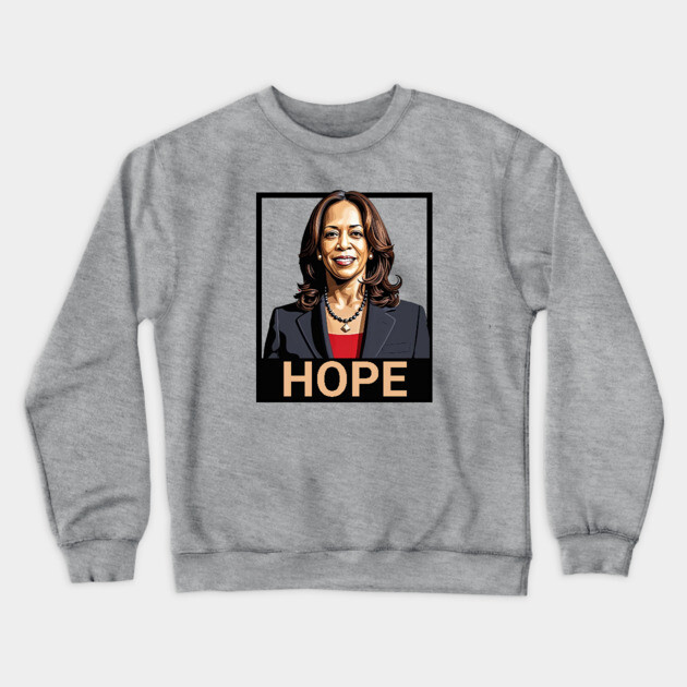 Kamala Harris, Hope Poster Crewneck Sweatshirt by UrbanLifeApparel
