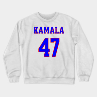 Kamala 47  - Blue and Red Crewneck Sweatshirt