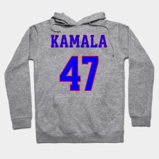 Kamala 47  - Blue and Red Hoodie