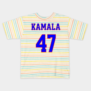 Kamala 47  - Blue and Red Kids T-Shirt
