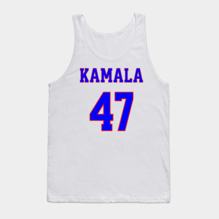 Kamala 47  - Blue and Red Tank Top