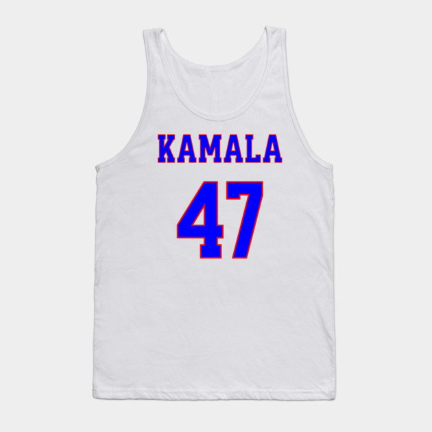 Kamala 47  - Blue and Red Tank Top by UrbanLifeApparel