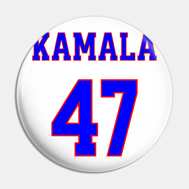 Kamala 47  - Blue and Red Pin by UrbanLifeApparel