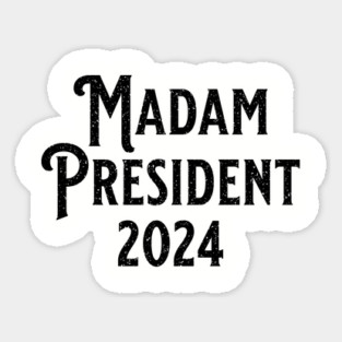 Madam President 2024 Black Magnet