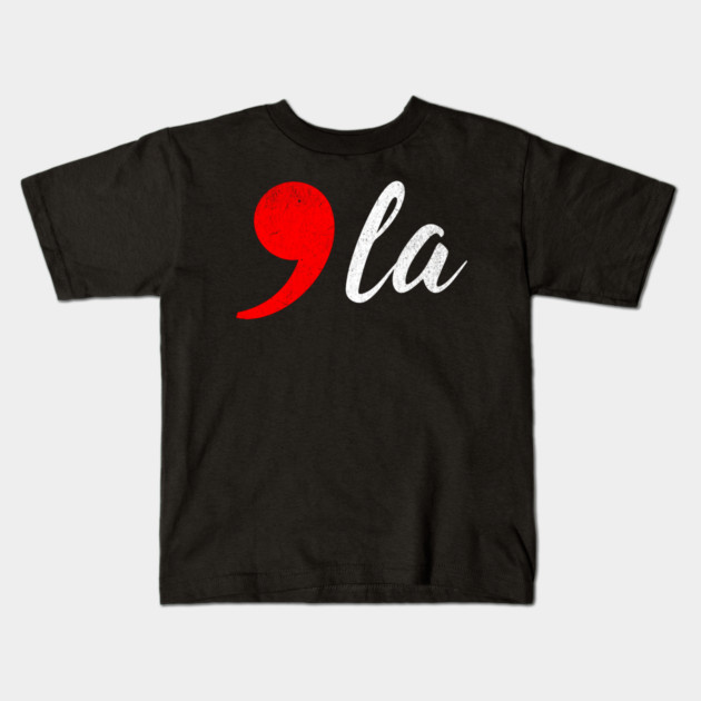 Comma-La - Kamala for President Red Kids T-Shirt by UrbanLifeApparel
