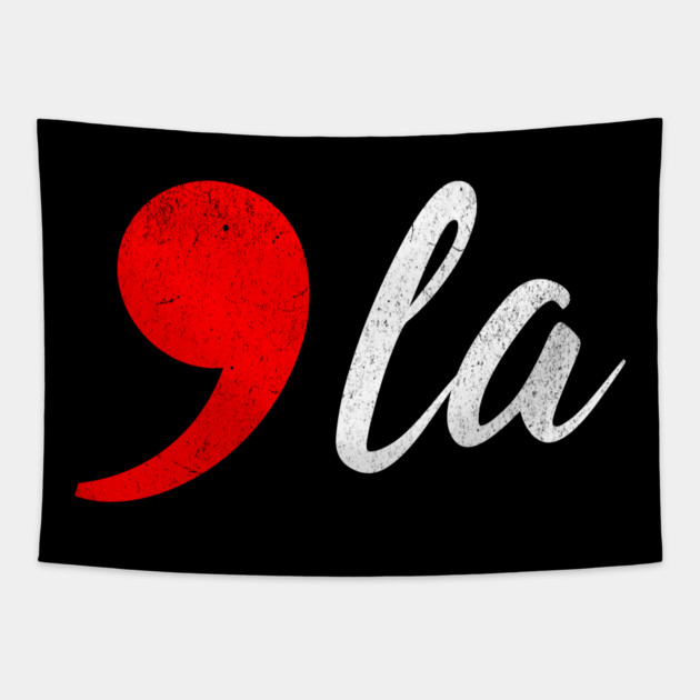 Comma-La - Kamala for President Red Tapestry by UrbanLifeApparel