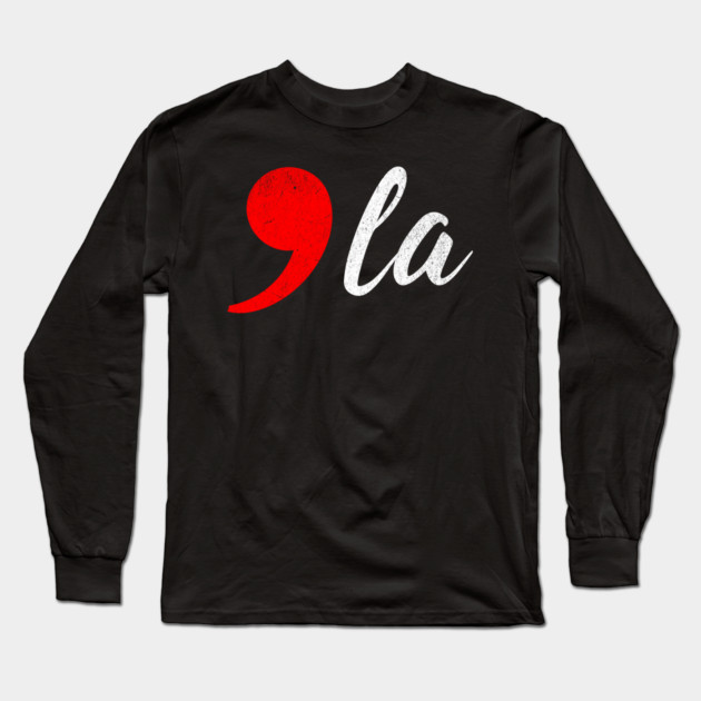 Comma-La - Kamala for President Red Long Sleeve T-Shirt by UrbanLifeApparel