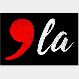 Comma-La - Kamala for President Red Posters and Art