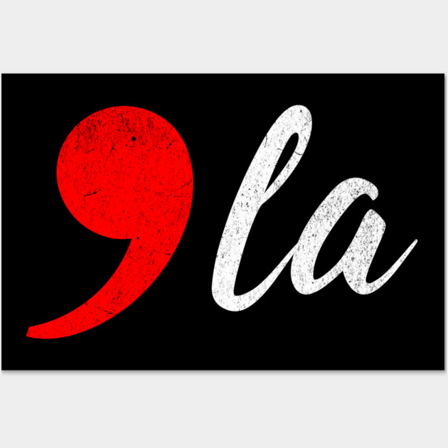 Comma-La - Kamala for President Red Wall Art by UrbanLifeApparel