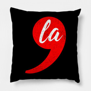 Comma-La - Kamala for President Red Comma Pillow