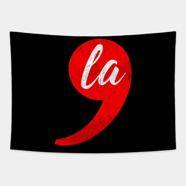 Comma-La - Kamala for President Red Comma Tapestry by UrbanLifeApparel