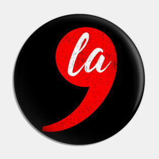 Comma-La - Kamala for President Red Comma Pin