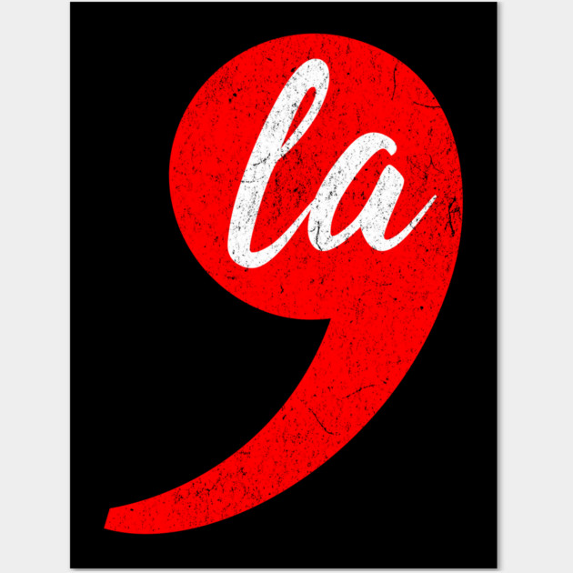 Comma-La - Kamala for President Red Comma Wall Art by UrbanLifeApparel