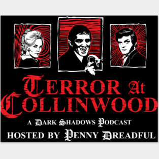 Terror at Collinwood - Trio of Terror 1 - main trio logo- best for dark shirts - designed by Eric Marshall Posters and Art