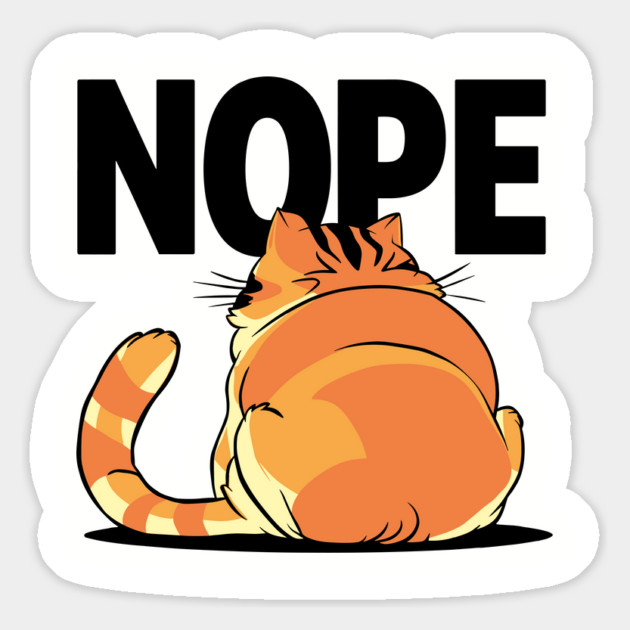 Nope Funny Cat Attitude Magnet by Anticorporati