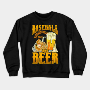 Vintage Awesome Baseball And Beer Make The Perfect Day Crewneck Sweatshirt
