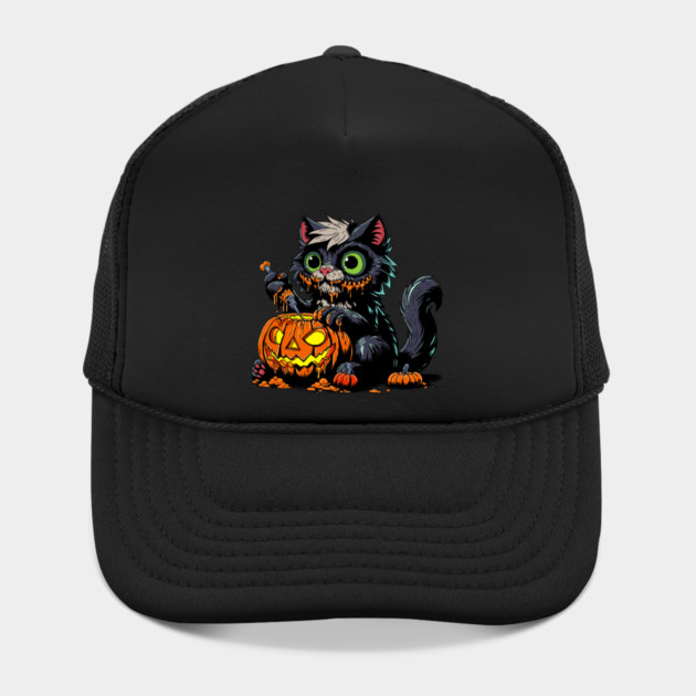 Halloween Pumpkin Carving Cat by H. R. Sinclair