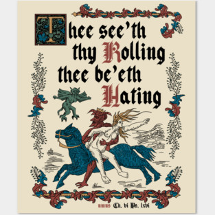 They See Me Rollin - Vintage English Medieval Manuscript v.II Posters and Art