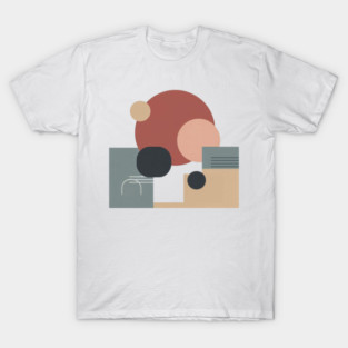 Trendy Geometrics Patterns: Abstract Geometric Shapes - Modern Minimalist Geometric Art, Muted Elegance Geometric Art, Trendy Art.Trendy Art Gift. T-Shirt