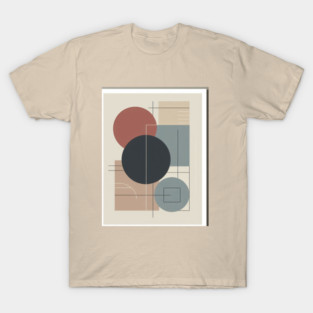Trendy Geometrics Patterns: Modern Minimalist Geometric Art - Abstract Geometric Shapes, Muted Elegance: Geometric Art, Trendy Art.Trendy Art Gift. T-Shirt