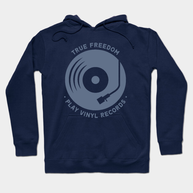 Play Vinyl Records Hoodie by Timeless Chaos