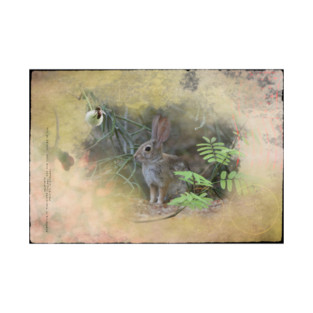 Hidden Rabbit Mixed Media T-Shirt