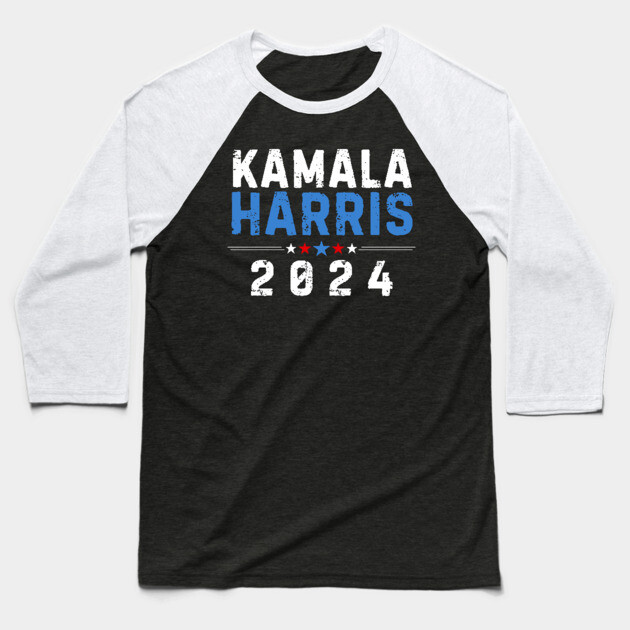 Kamala Harris 2024 Baseball T-Shirt by UrbanLifeApparel
