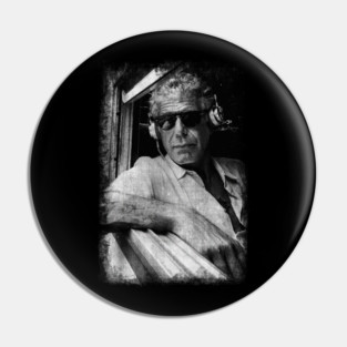 Anthony Bourdain Adventure // 80s 90s Vintage Distressed Pin