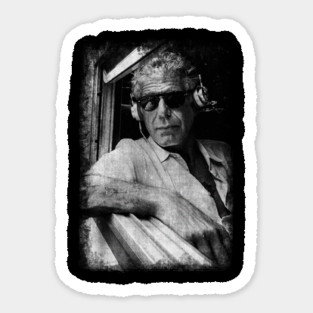 Anthony Bourdain Adventure // 80s 90s Vintage Distressed Sticker