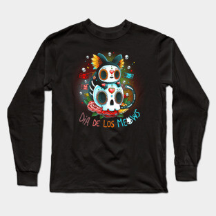 Dia De Los Meows Long Sleeve T-Shirt