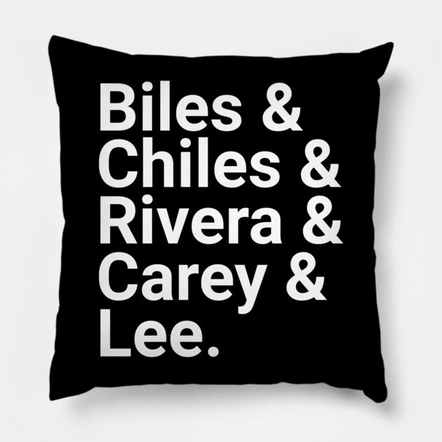 Gold Winning USA Women’s Gymnastics Team 2024 Pillow by UrbanLifeApparel