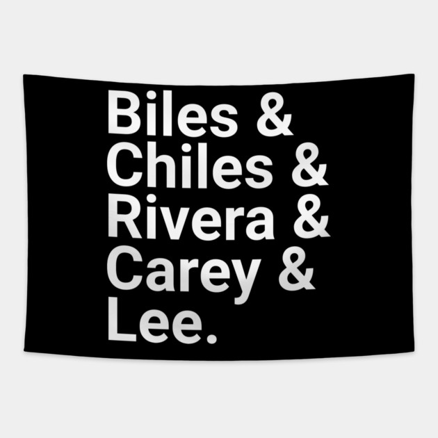 Gold Winning USA Women’s Gymnastics Team 2024 Tapestry by UrbanLifeApparel