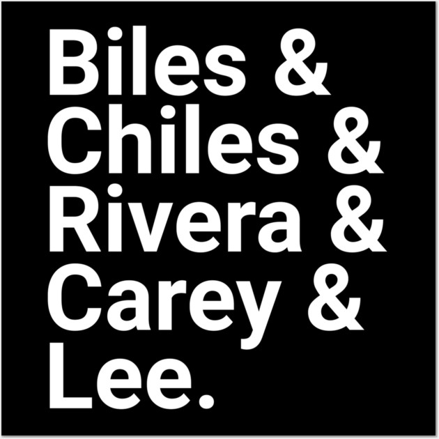 Gold Winning USA Women’s Gymnastics Team 2024 Wall Art by UrbanLifeApparel